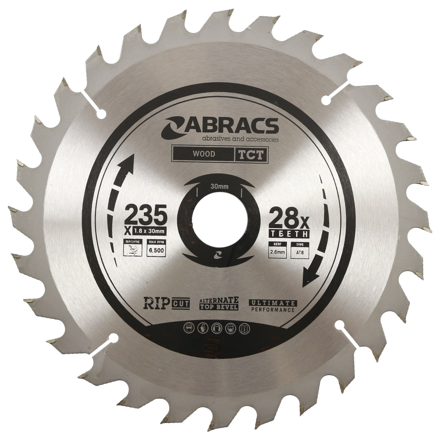 Abracs  TCT BLADE 235mm x 30mm x 28T - Wood 